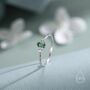 Sterling Silver Vintage Inspired Tiny Emerald Green Cz Ring, thumbnail 3 of 12