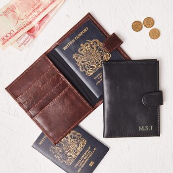 Luxury Leather Passport Holder With Hot Stamped Personalisation And/Or Engraved Message, 6 of 7