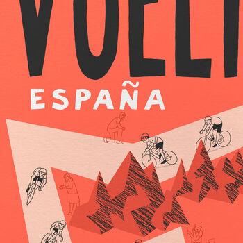 Grand Tours Cycling Art, Vuelta Poster, Gift For Cyclist, 7 of 10