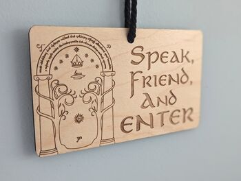 Lotr Inspired Door Sign, Gandalf Hanger Don't Disturb, 5 of 7