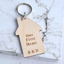 Personalised First Home House Keyring By Sweet Pea Design ...