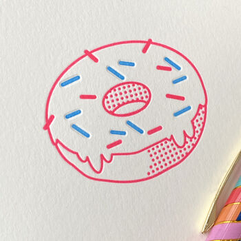 'Sugar Donut' Letterpress Card, 3 of 3