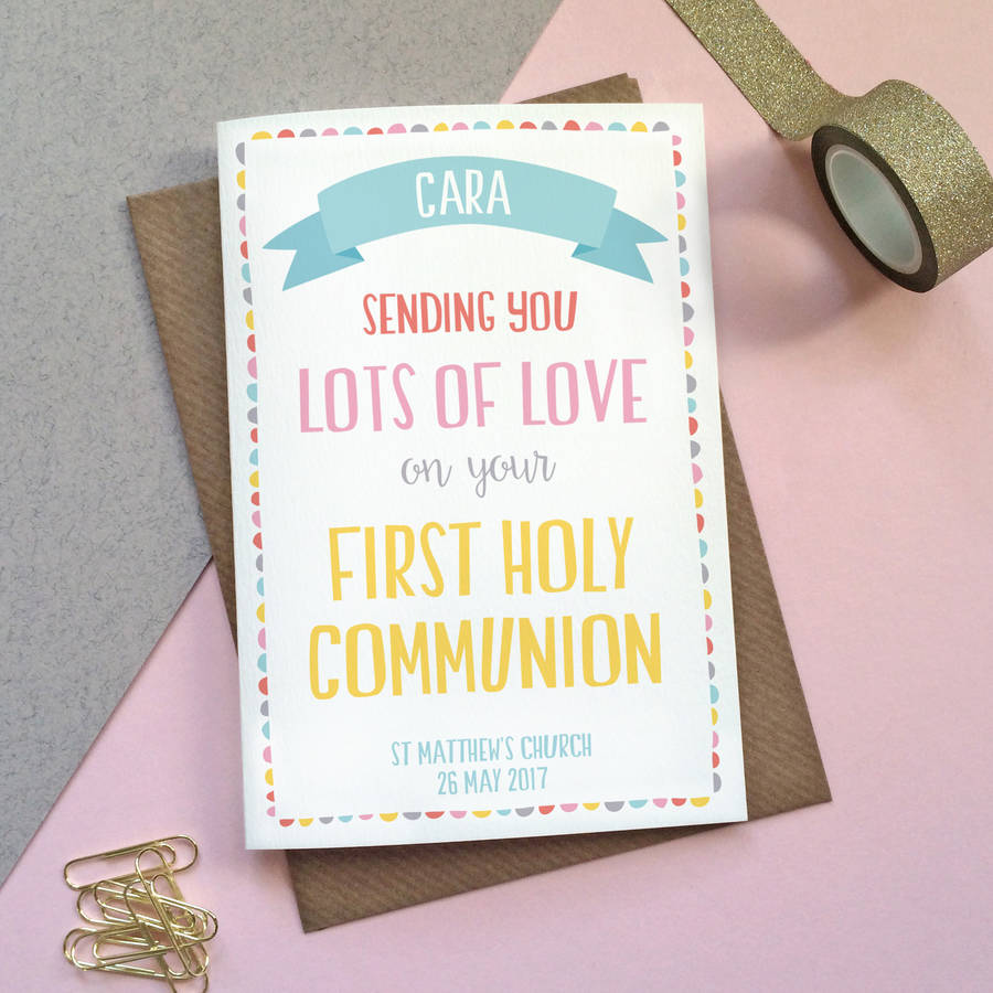 Personalised First Holy Communion Card By Sarah Catherine 