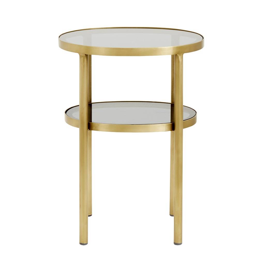 Gold Coloured Oval Side Table By Bell & Blue