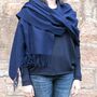 Merino Wool Check And Plain Extra Wide 70cm Scarves, thumbnail 9 of 12