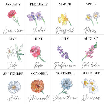 Personalised Birth Flower Refillable Notebook, 8 of 8