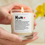 Funny Mum Definition Scented Candle Gift, thumbnail 1 of 8