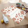 Personalised Gingerbread Wallpaper Tea Towel, thumbnail 2 of 6