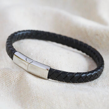 Men's Woven Bracelet With Stainless Steel Clasp, 10 of 10