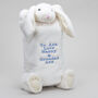 Personalised Embroidery Cream Bunny Hot Water Cover Nb, thumbnail 4 of 6