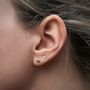 Miniature Silver Shell Earrings, thumbnail 1 of 4