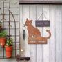 Metal Cat Welcome Sign Decor Metal Cat House Plaque, thumbnail 9 of 10
