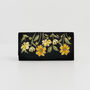 Black Botanical Velvet Embroidered Purse Large, thumbnail 1 of 7