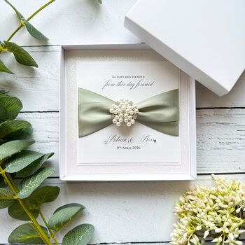 Personalised Wedding Card. Personalised Luxury Design In A Box, 2 of 12