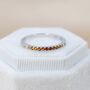 Rainbow Red Ombre Half Eternity Ring In Sterling Silver, thumbnail 6 of 11