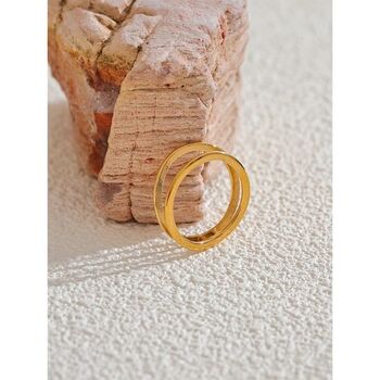 Monaco D’or Baroque Double Band Disc Charm Ring, 2 of 6