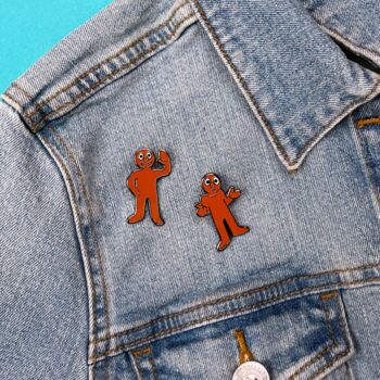 Morph Confused Enamel Pin Badge, 2 of 2