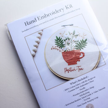 Positivi Tea Embroidery Kit, 7 of 7