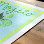 Mojito Cocktail Wall Art | Hand Painted Cocktail Print, thumbnail 2 of 10