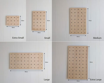 Birch Plywood Wooden Pegboard Shelving Display, 10 of 10