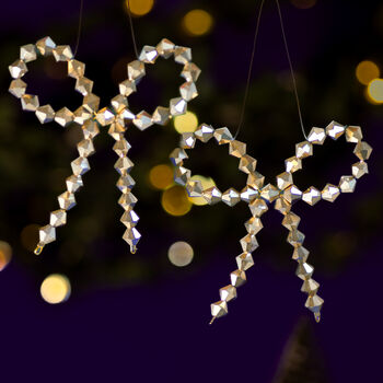 Gold Crystal Bow Christmas Decoration, 3 of 3