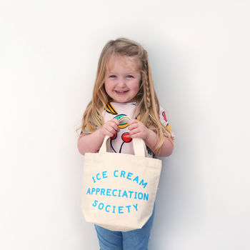 'Ice Cream Appreciation Society' Little Canvas Bag, 2 of 6