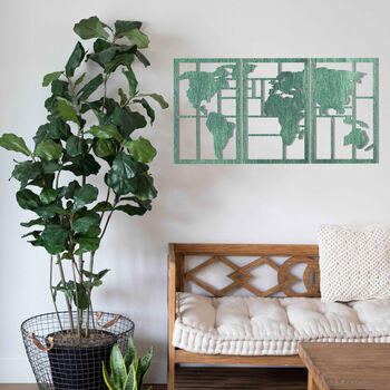 Global Explorer: Wooden World Map For Living Spaces, 10 of 12