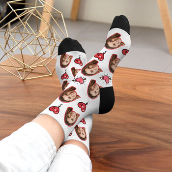 Personalised Valentine Face Socks, 4 of 7