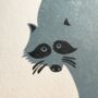 R For Raccoon Children's Initial Print, thumbnail 2 of 3