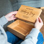 Personalised Gift For Bride Or Groom Oak Keepsake Box, thumbnail 4 of 4