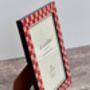 Natalini Pink And Red Checkerboard Photo Frame, thumbnail 3 of 3