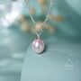 Sterling Silver Freshwater Pearl Double Layer Pendant Necklace, thumbnail 5 of 12