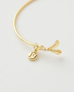 Fable Enamel Flying Robin And Mistletoe Bangle, 2 of 7