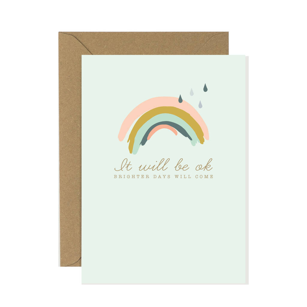 Rainbow Brighter Days Will Come Card By Sirocco Design ...