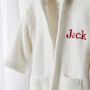 Personalised Antler Fleece Dressing Gown, thumbnail 4 of 6