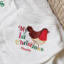 Robin 1st Christmas Personalised Sleepsuit, thumbnail 2 of 6