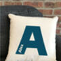 Personalised Initial Cushion Various Colours, thumbnail 1 of 3