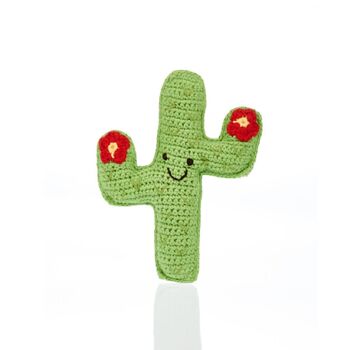 Handmade Cactus Buddy Red Fair Trade Toy, 3 of 4