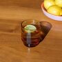 Amber Retro Ribbed Glass Tumbler Glass, thumbnail 1 of 4