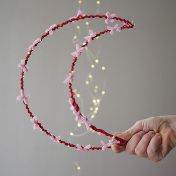 Velvet Bow Star Light, Handmade Christmas Decoration, 6 of 6