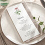 Mistletoe Christmas Dinner Menu Cards, thumbnail 1 of 2