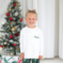 Family Christmas Personalised Snowflake Pyjamas In Red And Green, thumbnail 8 of 10