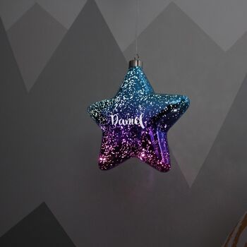 Rainbow Ombre Hanging Star LED Light Decoration, 6 of 12