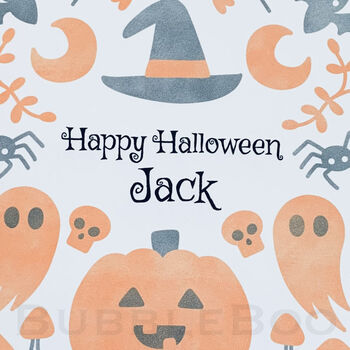 Personalised Happy Halloween Card For Boys Or Girls, 3 of 5