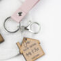 New Home Single Keyring In Dusky Pink, thumbnail 2 of 6