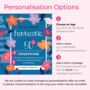 Personalised 'Fabulous At' Milestone Birthday Gift Blue, thumbnail 2 of 4