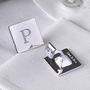 Square Sterling Silver 'Secret Message' Cufflinks, thumbnail 2 of 6