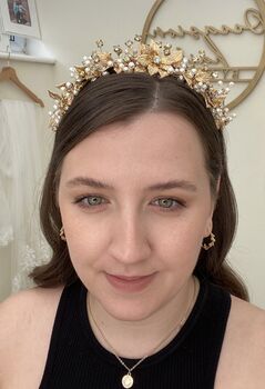 Gold Leaf Bridal Hair Piece, 2 of 4