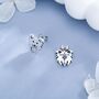 Sterling Silver Tiny Minimalist Border Collie Dog Stud Earrings, thumbnail 3 of 12