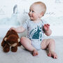 Scandi Bunny Personalised Babygrow, thumbnail 2 of 9